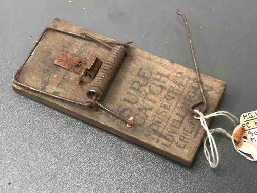 Vintage mouse trap sure - trap,
