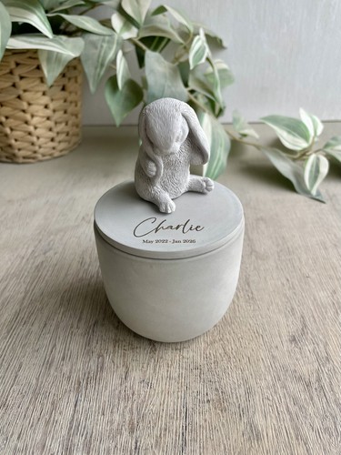 Personalised rabbit urn - urn, /