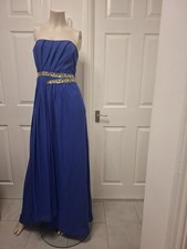 Jane norman embellished blue long maxi dress size 14