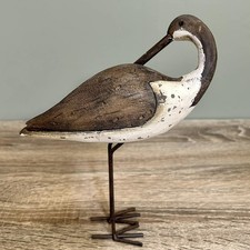 Wooden Bird Curlew Metal Legs