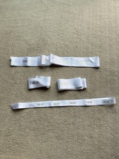 Set of 4 Dior White Satin Ribbons – 3×5cm Width, 1×2.5cm Width