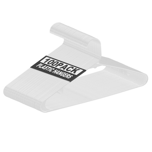 Plastic hangers 100 pack - hangers,