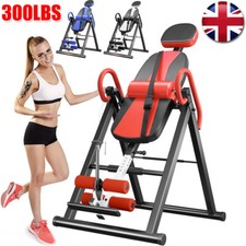 Folding Adjustable Gravity Inversion Table Back Neck Pain Exercise Therapy UK