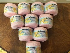 Patons Cotton Perle Knitting Yarn Shade 6683 Pale Pink 10 X 50g