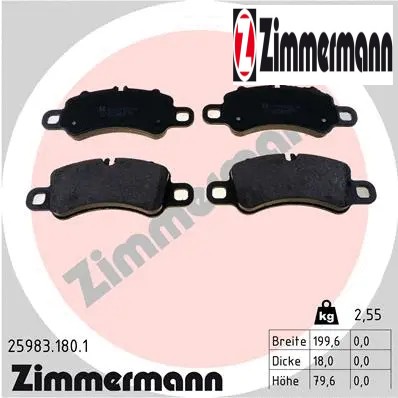 Front brake pads set - brake, left
