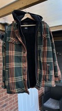 Superdry Heavy Sherpa Lined Flannel Jacket Mens Size XL Hooded