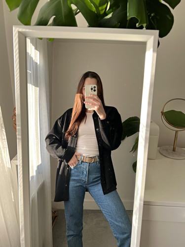 Zara black faux - zara,
