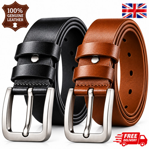 Mens genuine leather belt - mens,