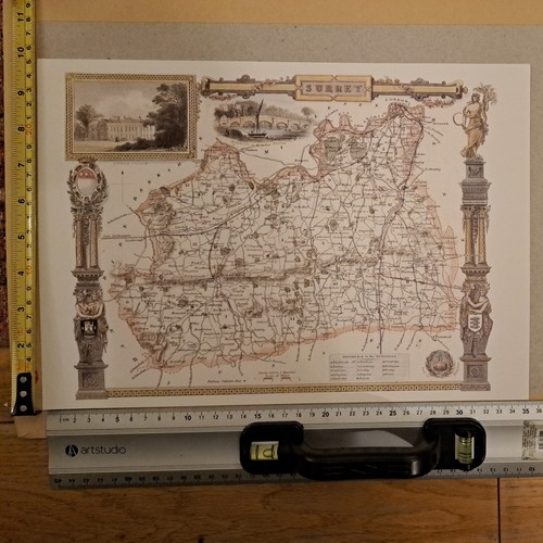 Vintage county map - county,