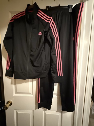 Adidas black track set - black, with