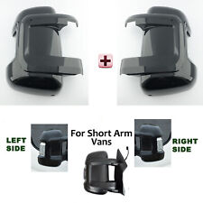 Fits Citroen Relay 06-24 Wing Mirror Cover Protector Black (Short arm)