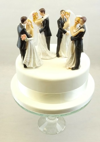 Bride groom wedding cake - &,