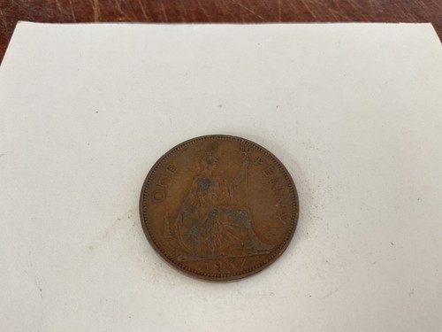 George 1937 one penny 1d - 1937,