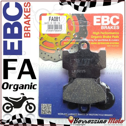 Brake pads organic ebc fa081 - organic,