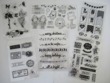 6 Types Clear Acrylic Stamps Christmas, Animals, Sentiments, Flowers, Butterfly
