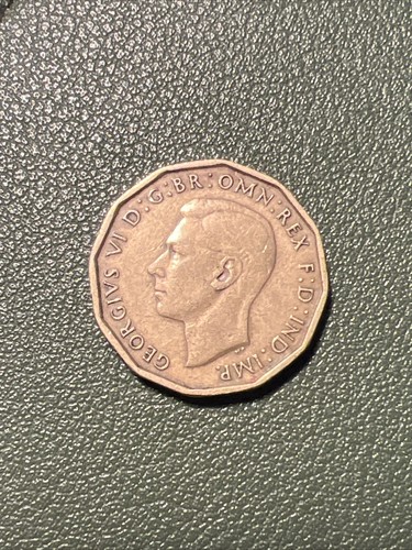 1943 brass threepence - brass,