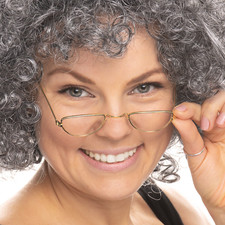 Half Moon Old Lady Man Glasses