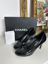 Chanel Black Leather CC Cap