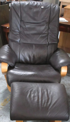 Himolla brown leather - leather, recliner