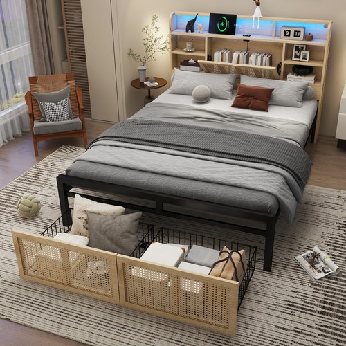 Double bed frame with - double, 2
