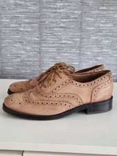 Office Girl beige/brown brogues flat shoes size 3