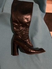 Ladies Black Vintage Knee High