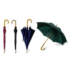 42" CLASSIC Umbrella - WOODEN Crook Handle AUTOMATIC Stick Brolly Walking Bride