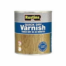 Rustins Quick Dry Clear Varnish.Satin, Gloss or Matt Finish -250ml/500ml/1L/2.5L