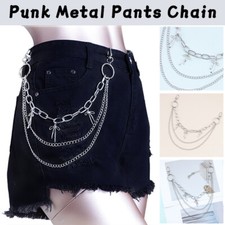 Punk Metal Pants Chain Star