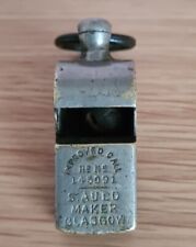 Antique 1890 Brass S . Auld Glasgow Improved Call Railway Whistle RD No143091 