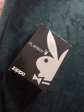 Black And White Playboy Chrome Zippo New Unused With Packaging 250pb
