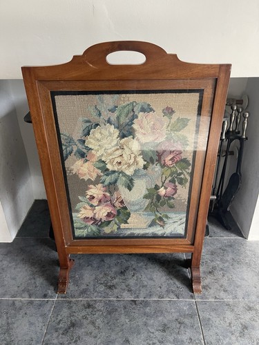 Antique fire screen flower - screen,