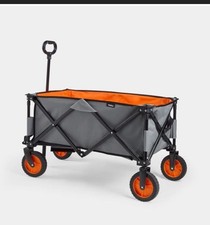 70kg Vonhaus Folding Garden Cart Trolley Beach Wagon Multipurpose Camping Travel