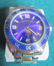 U.S. Polo Association Mens Adjustable Strap Wristwatch.Blue Dial. USC80514KL.