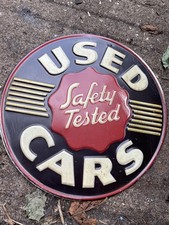 Used Car metal Sign safely tested H: 25cm W: 25cm D: 1cm