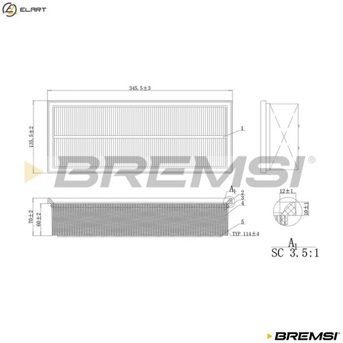 Air filter fa0215 for skoda - filter,