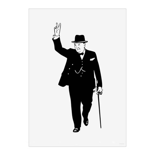 Winston churchill with cane - churchill,
