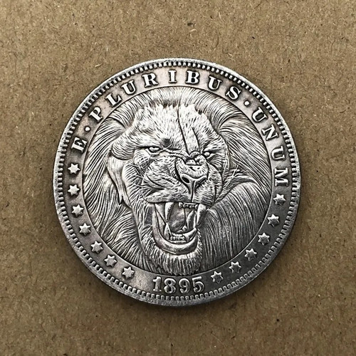 Fierce lion coin 1895 - lion,