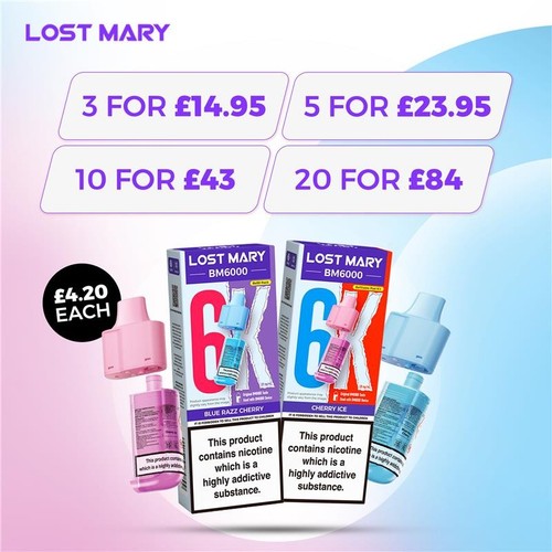 Lost mary bm6000 refill pods - mary,