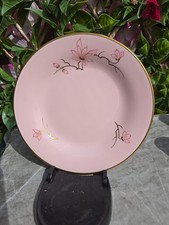Vintage Wedgewood Alpine Pink Gold Scroll Flower Side Bread Plate 6"