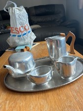 Vintage Picquot Ware 4 Piece Tea and Coffee Set With Tray Made In England