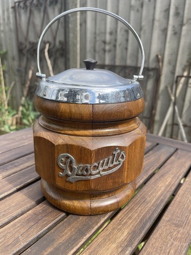 Vintage wooden biscuit - wooden,