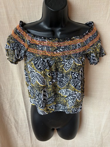 Black multi bardot - bardot, top