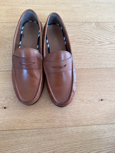 Men tan leather loafers by - leather,
