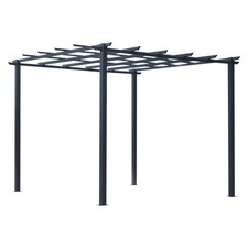 3 x 3 Meter Metal Pergola Garden Gazebo Grape Trellis for Climbing Plant