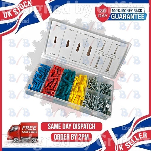 285pc wall plugs set - 285pc, assorted