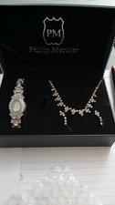 philip mercier watch, necklace
