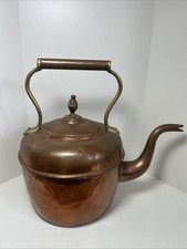 Large antique copper kettle - large,