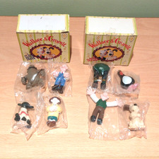 Wallace And Gromit Mini Figures SEALED The Wrong Trousers & A Close Shave Sets 