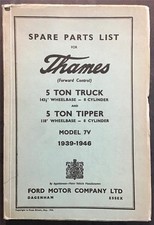 FORD THAMES 5 Ton Tipper & 5 Ton Truck Spare Parts List May 1946 #4129/646